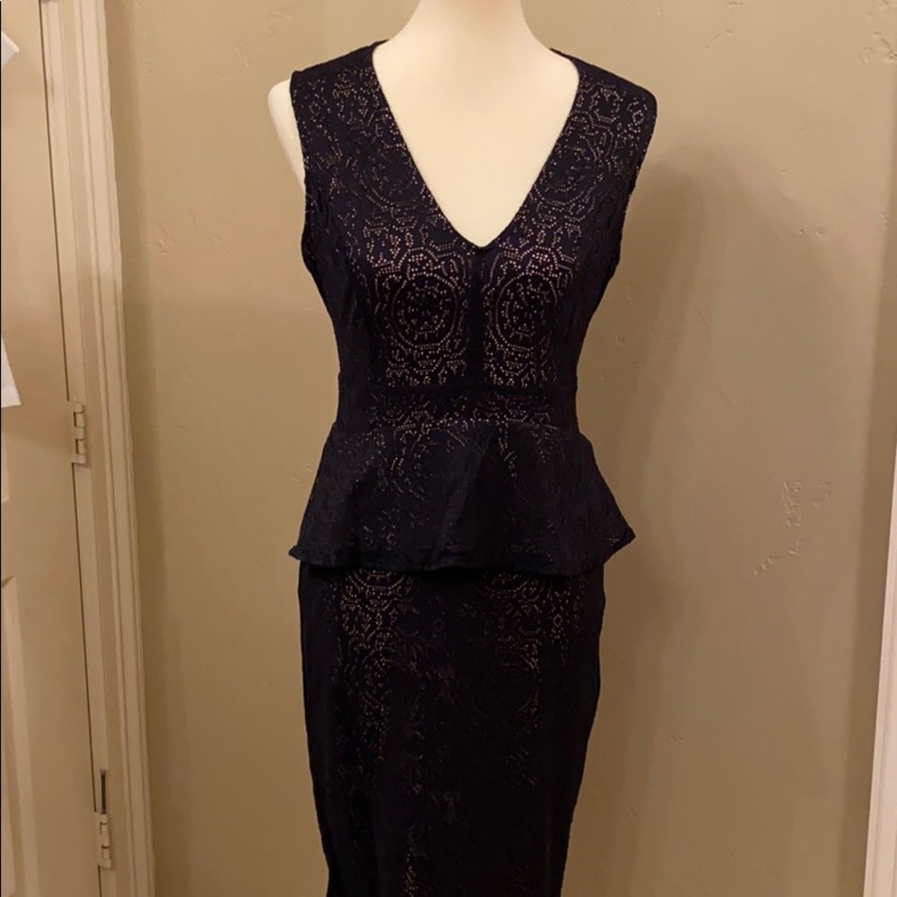 BCBG black peplum dress